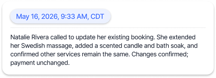 Call Summary Details
