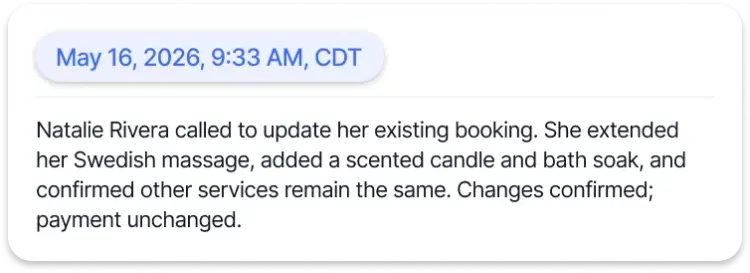 Call Summary Details